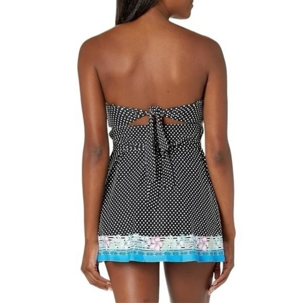 NWTD Coco Reef Five Way 36 38D Halter Underwired Polka Dot Swimsuit 130347 - Picture 2 of 7